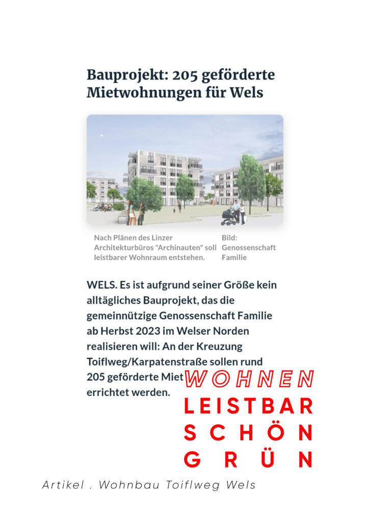 Artikel OOE Nachrichten Toiflweg Wels